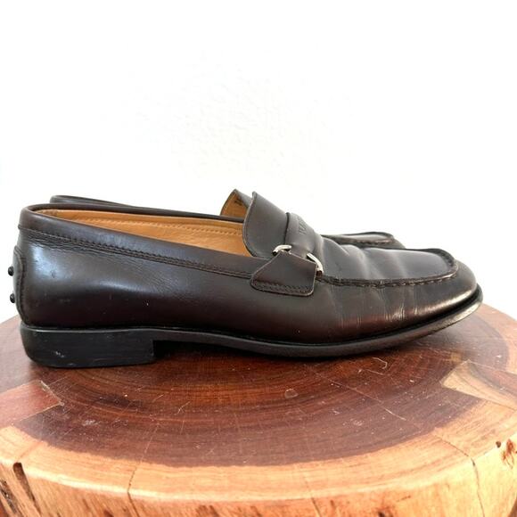 Tod's Leather Loafers, Dark Brown, Size 36, Very Good Vintage Condition - Picture 4 of 11